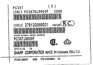 FAKE label on reel PC357NJ0000F
